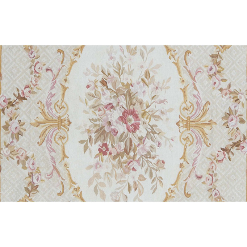Hand-Knotted High-Quality Gray, Brown, and Pink Area Rug