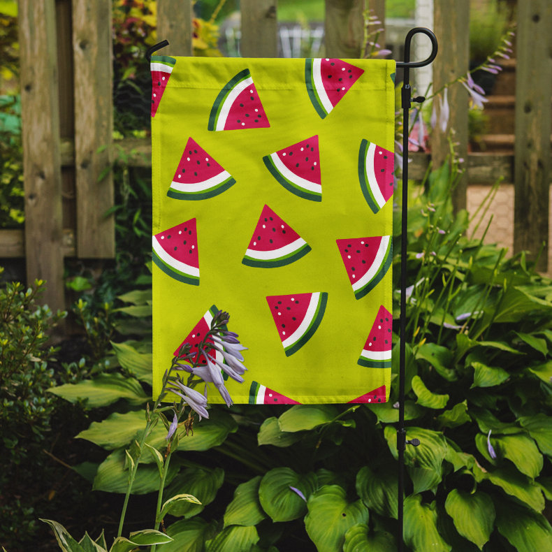 Double Sided 15'' H x 11'' W Polyester Garden Flag, Green