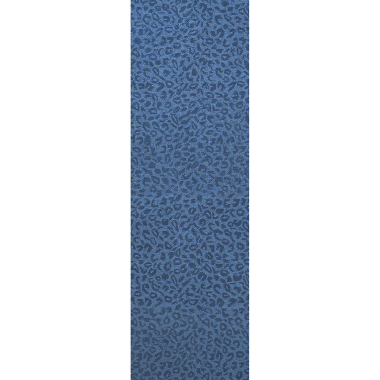 Leopardess Cobalt Blue Hand-Tufted Responsible Wool Rug