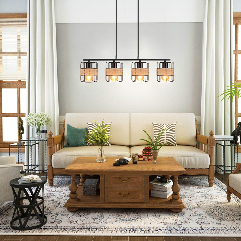 4-Bulb Cone Pendant Light