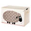 3 Sprouts Collapsible Toy Chest Storage Bin for Kids Playroom, Sheep
