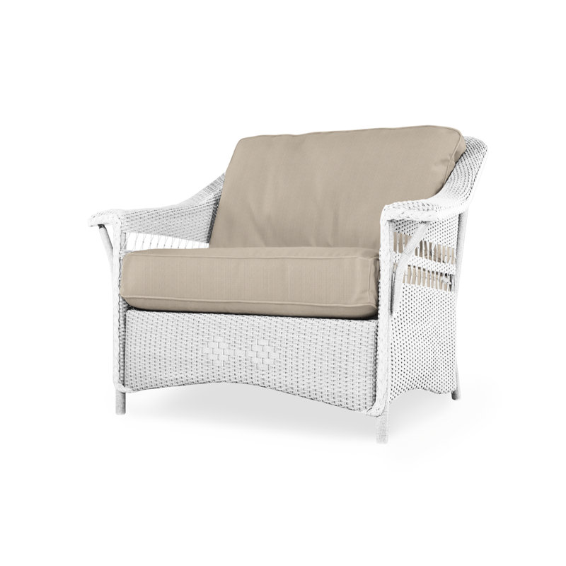 Nantucket Outdoor Lounge Chair, Rumba Stonewashed, White