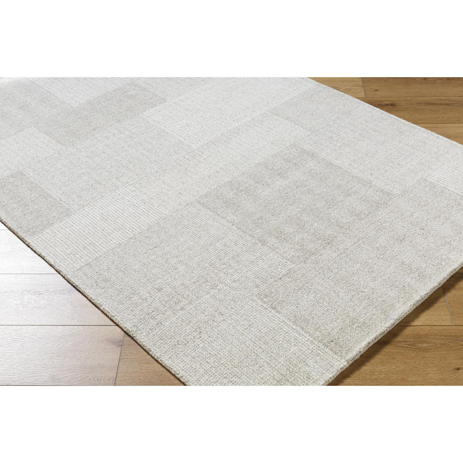 Cheena Hand-Tufted Block Print Area Rug, Rectangle 9' x 12'