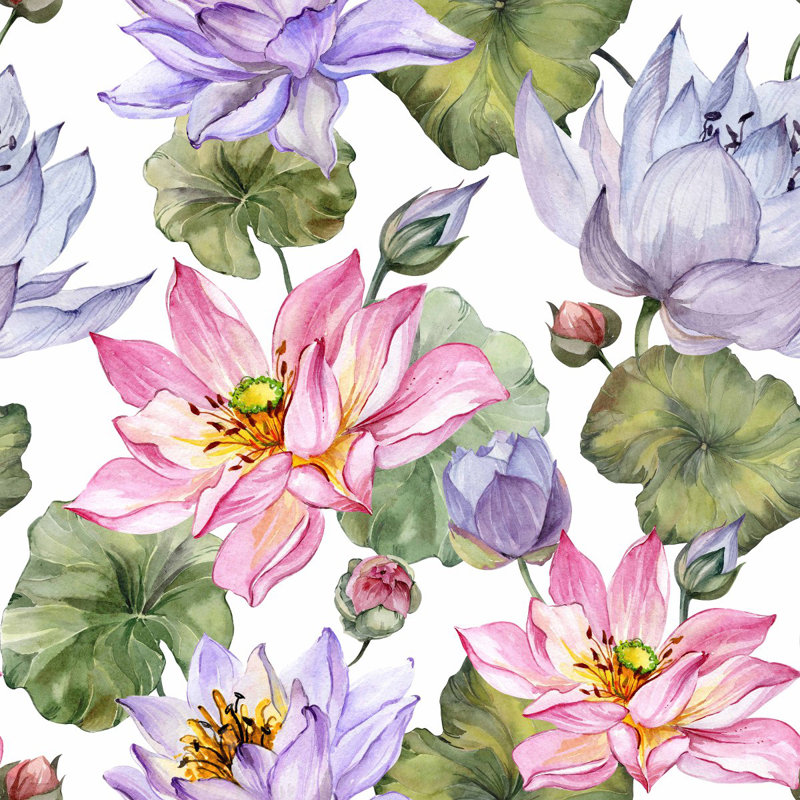 Panneau de papier peint adhésif grandes fleurs L 10,4 pi x l 125 po