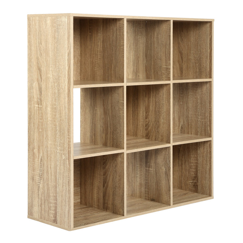 Milanka 90cm H x 90cm W Cube Bookcase, Oak