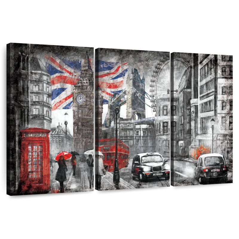 Rorry Rainy London Pop, 36" H x 57" W