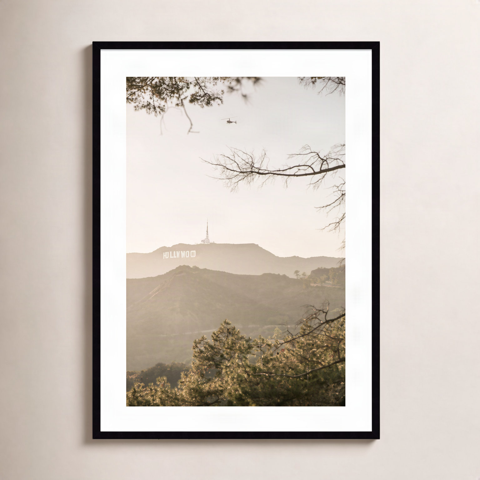 Daisey "Hollywood Hills" Print, Black, 41" H x 30" W