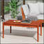 Table basse en bois d'acacia rustique Bryan, durable et élégante pour l'extérieur, résistante aux intempéries et au temps