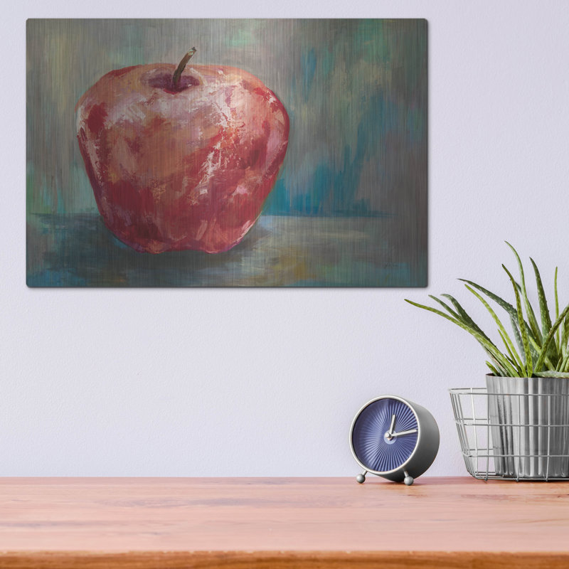 Art mural luxueux «Red Apple Crop» par Jeanette Vertentes, H 12 po x l 16 po