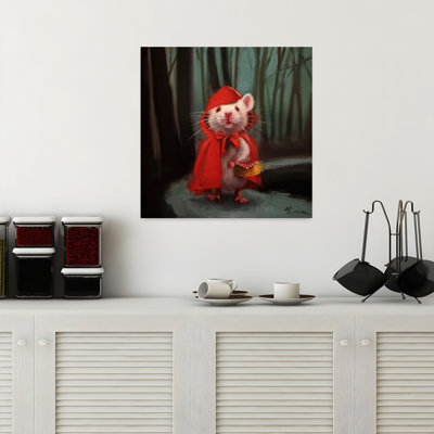 Petit art urbain contemporain rouge