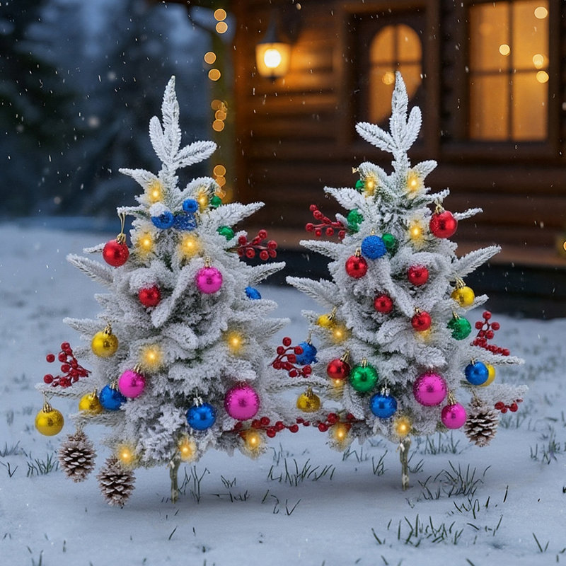 76.5cm H Lighted Artificial Christmas Tree