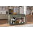 Extendable Kitchen Island With Storage, Multi-Functional Kitchen Cart With Built-In Power Outlets, Retro Kitchen Island On Wheels With Drawers And Open Shelves-1084236576
