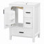 Meuble-lavabo de 24 po avec lavabo en céramique, porte à fermeture douce, tablette à double couche et 3 tiroirs-253450153