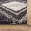 Tapis à poils longs à motif géométrique quadrillé - gris foncé anthracite - velours moyen, doux et durable-703317413