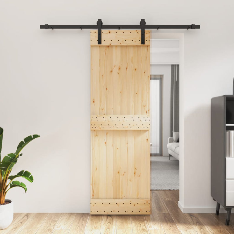 Porte coulissante avec quincaillerie Vidaxl, 27,6 po x 82,7 po