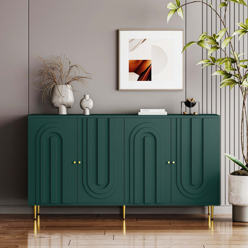 Buffet 4 portes Farmhouse Buffet, Vert