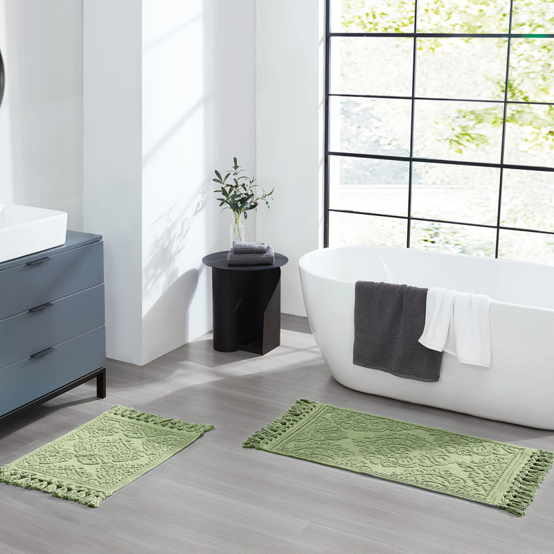 Ricardo 2 Piece Bath Rug Set, Green