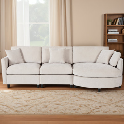Canapé modulaire 3 pièces 107,8 po Chenille