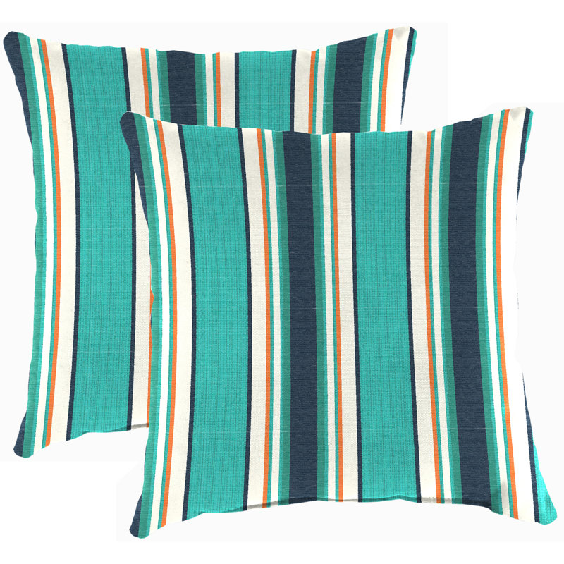 Sunbrella Outdoor Throw Pillow, Token Surfside Striped