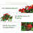 24'' Faux Green, Red Plant in Wicker/Rattan Basket