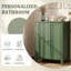 Armoire de rangement de salle de bain verte à 2 portes