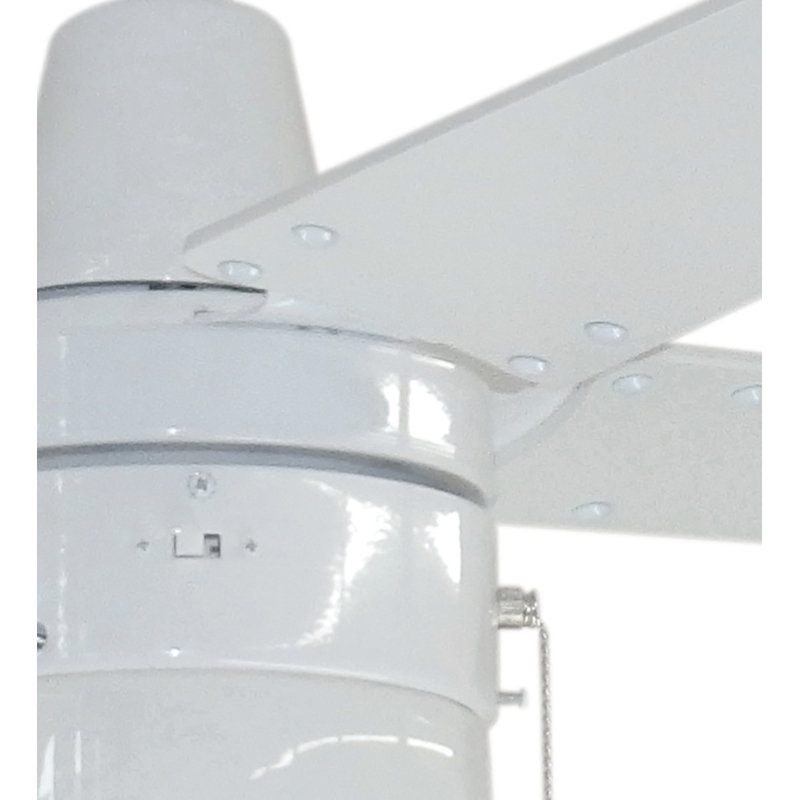 Ventilateur de plafond standard à 4 pales de 48 po à DEL avec chaîne de traction et ensemble d'éclairage inclus Kamthe