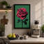 Magenta Rose Botanical 1 Piece Wrapped Canvas Wall Art-57995906-57995961