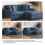 2 Seater Corduroy Sofa & Chaise-114969836