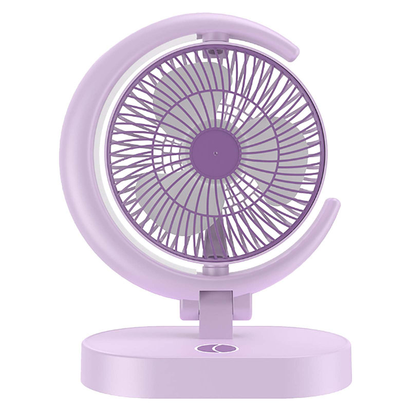 Ventilateur de charge USB avec ventilateur lampe, Green