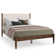 Besan Solid Wood Upholstered Headboard Boucle Bed Frame