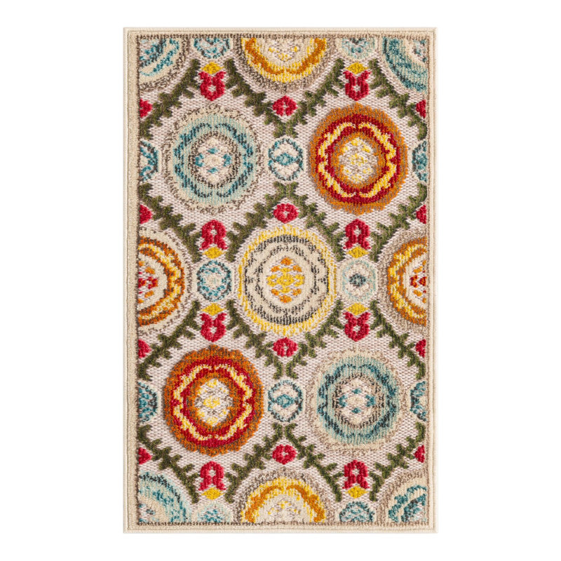 Tapis Bungalow Rose Oualida Caimin, Rectangle 2 pi x 3 pi 1 po
