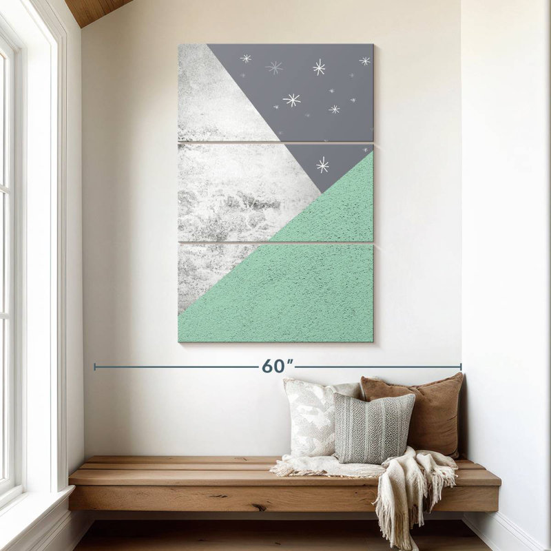 Avery Mint Green Mountains II, H 50 po x l 32 po