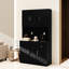 Armoire de cuisine 71 "avec armoires à portes pour le rangement - Buffet à tablettes réglables noir