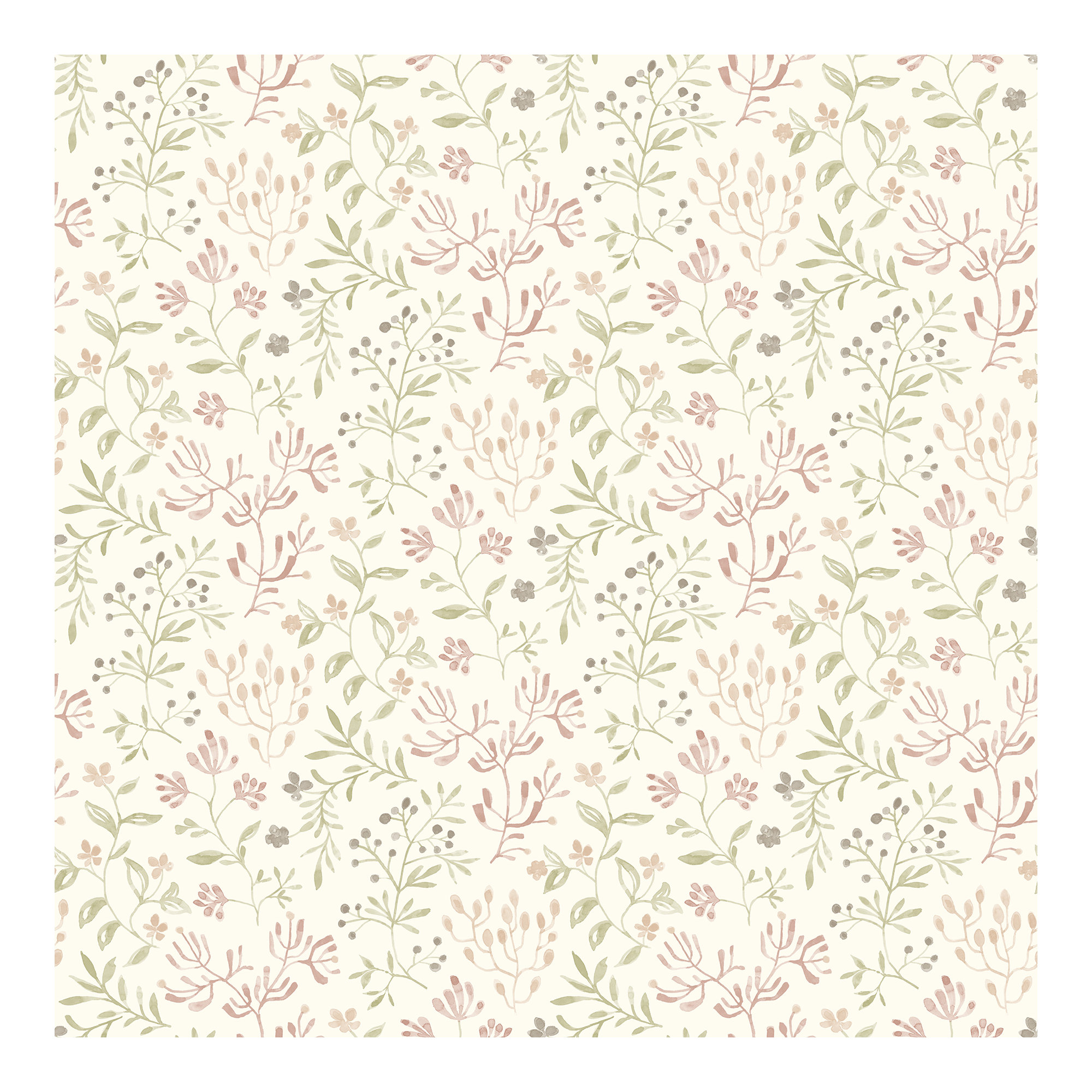 Siren Prepasted Floral Wallpaper, Pink