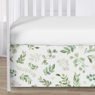 Botanical Floral Leaf 4 Piece Crib Bedding Set