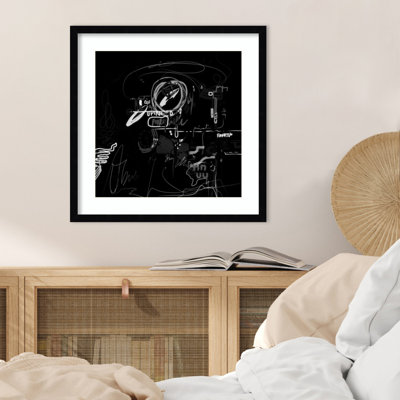 She never could cry by Josie George Wood Framed Wall Art Print
