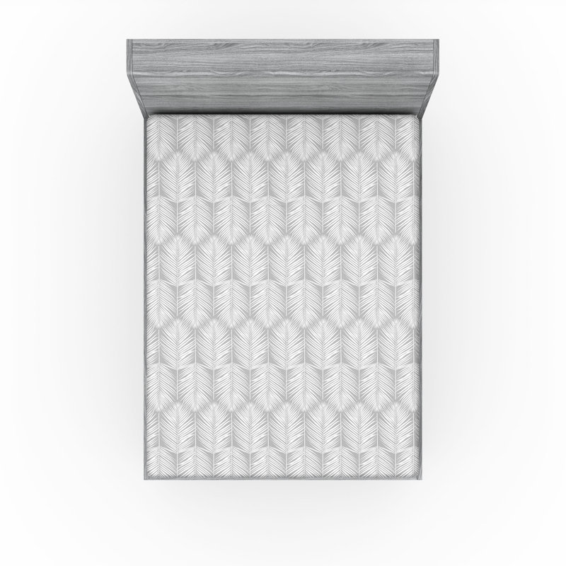 Drap-housse , Drap-housse très grand californien, Gris / blanc