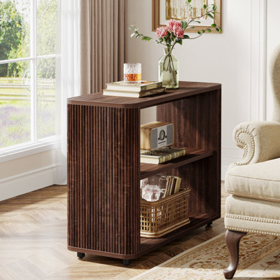 31.5'' Narrow End Table with 2-Tier Shelves