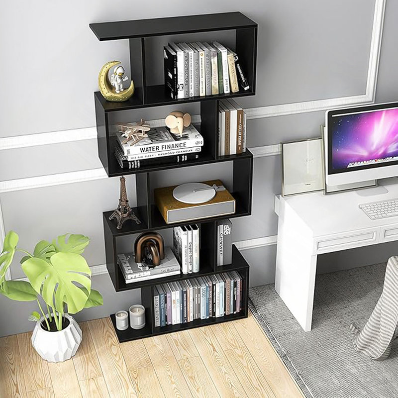 Five Layer Simple Household Bookshelf, Black