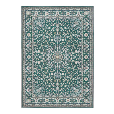 Vintage Look Chenille Machine Printed Area Rug