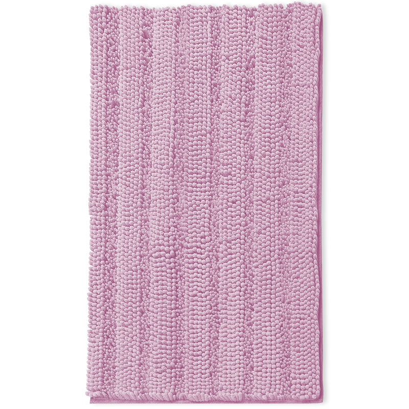 Clara Clark Chenille Extra Soft And Absorbent Bath Mat., Lilac