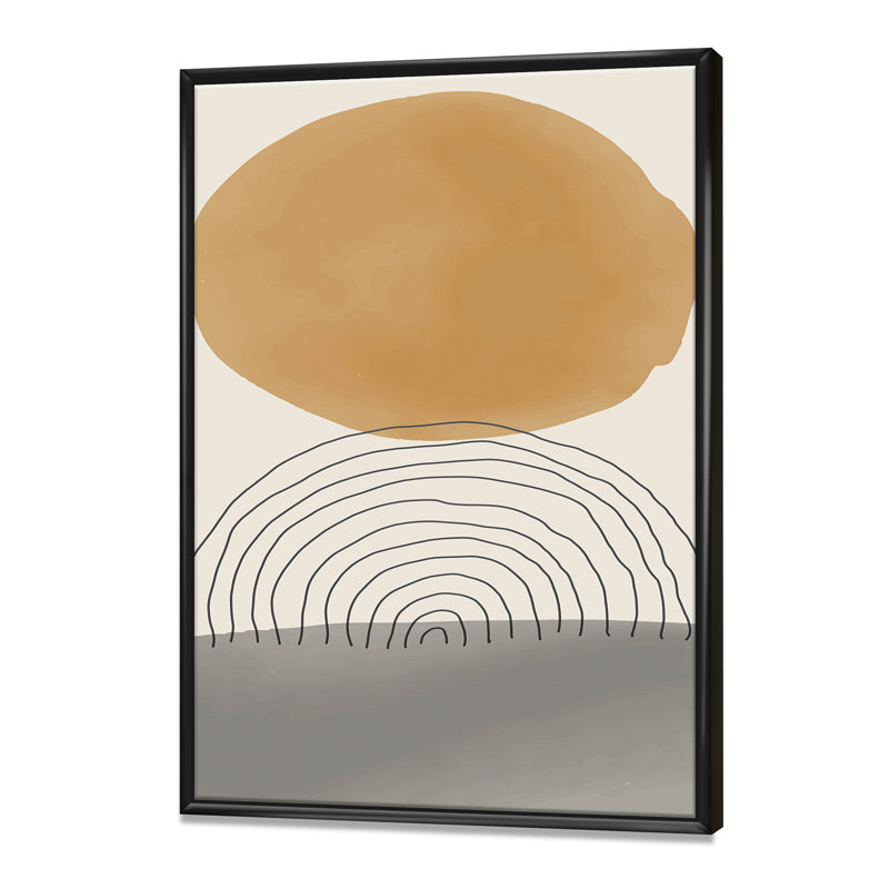 «Minimal Geometric Compostions of Elementary Forms XXXI», reproduction sur toile flottante, Toile avec cadre noir