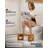 Acacia Wood Foldable Toilet Stool For Adults, 7 Inch Poop Stool For Bathroom, Non-Slip Toilet Step Stool With Space-Saving Collapsible Design