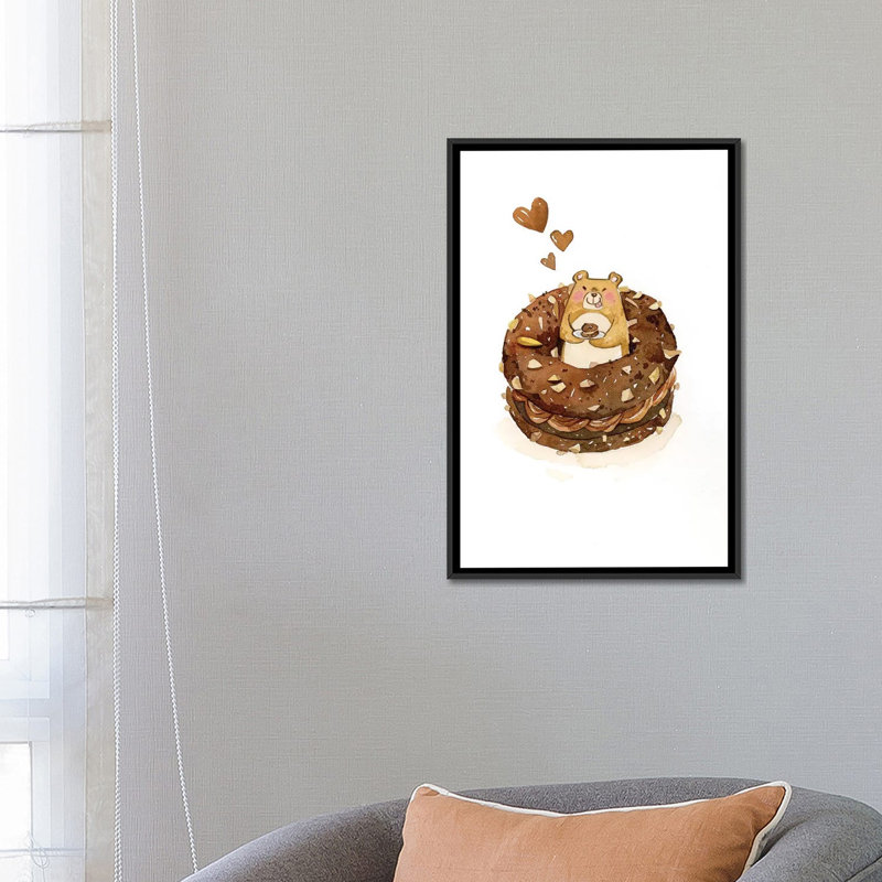 « bouée », impression sur toile, H 26 po x l 18 po x P 1,5 po, Toile avec cadre noir, Pas de tapis