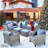 Lovall Premium All-Weather Wicker 9 - Person Patio Conversation Sets with Cushions-141121005