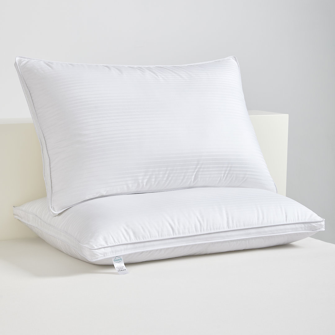 Goose Feather Down Soft-Medium Pillow (Set of 2) Cloudote™ 