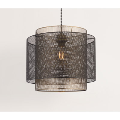 Plexa Non Electric Metal Drum Pendant Shade