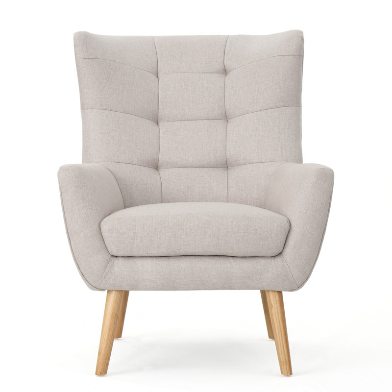 Buchholz Upholstered Club Chair, Wheat Polyester
