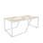 Modern Coffee Table, White Marble Design, 47.2 x 23.6 x 18.9 inches | 100% Melamine Coated Particle Board, Thickness: 0.7 inches | Elegant and Functional, Perfect for Living Room & Contemporary Spaces-1158873004-1158873005