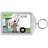 Personalized Name That Toon Trash Collector, Sanitation Engineer - Male Rhinestone Bordered Key Chain-106952893